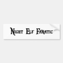 Night Elf Fanatic Sticker Bumper Stickers