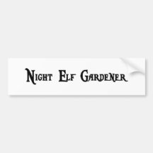 Night Elf Gardener Bumper Sticker