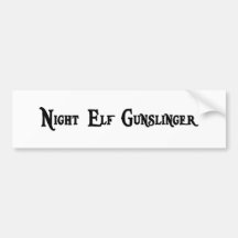 Night Elf Gunslinger Sticker Bumper Stickers