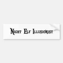 Night Elf Illusionist Bumper Sticker