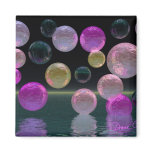 Night Jewels – Magenta and Black Brilliance Refrigerator Magnets