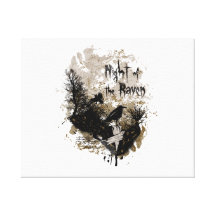 night of the raven affected design gallery wrap canvas