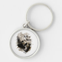 night of the raven affected design keychain