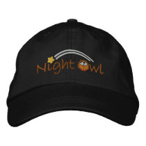 Night Owl Embroidered Hat