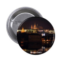 Night Prague Castle Button