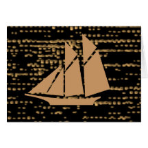 Night Queen - Sail Golden Adventure by Night Greeting Cards
