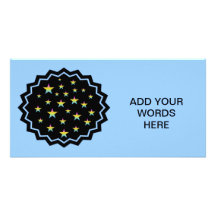 Night sky and pastel stars customized photo card