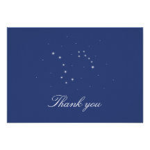 Night Sky Constellations Thank You Announcements