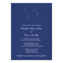 Night Sky Constellations Wedding Personalized Announcement