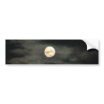 Night Sky - Full Moon and Dark Clouds bumper stickers