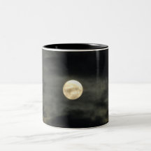 Night Sky - Full Moon and Dark Clouds Coffee Mug
