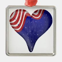 Night Sky Heart Christmas Tree Ornaments