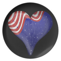 Night Sky Heart Plate