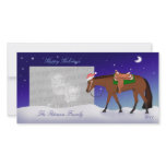 Night Western Horse Holiday Photo Card