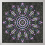 Nightblooming Mandala with Butterflies Extended Posters