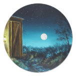Nighttime Retreat Round Sticker