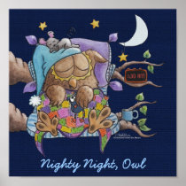 Nighty Night, Owl Posters