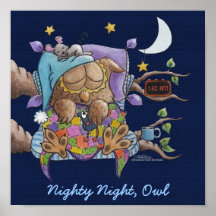 Nighty Night, Owl Posters