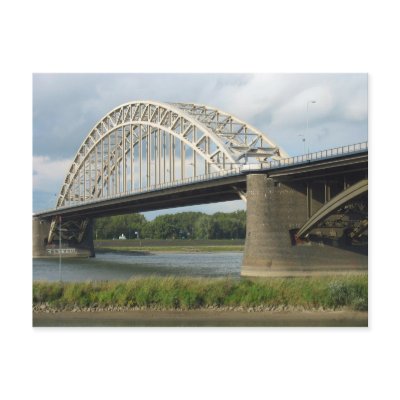 Nijmegen Bridge River Waal (Waalbrug) Photo Card Post Cards by hollandshop