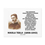 Nikola Tesla Clear Thinkers Sane To Think Clearly postcards