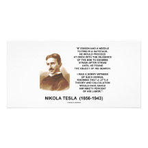 Nikola Tesla Edison Needle Haystack Theory Quote Photo Card
