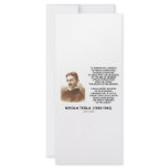 Nikola Tesla Edison Needle Haystack Theory Quote rack cards