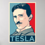 Nikola Tesla Hope Portrait posters