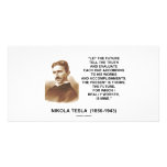 Nikola Tesla Let The Future Tell The Truth Quote Photo Card