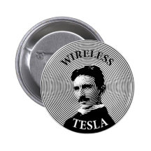 Nikola Tesla Pinback Buttons