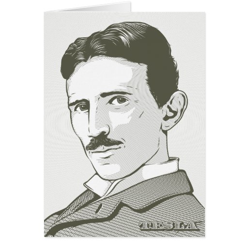 Nikola Tesla Portrait Card