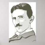 Nikola Tesla Portrait Posters