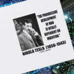 Nikola Tesla Progressive Development Man Invention business cards