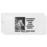 Nikola Tesla Progressive Development Of Man Quote rack cards