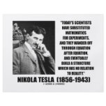 Nikola Tesla Scientists Equation No Relation Quote flyers