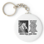 Nikola Tesla Scientists Equation No Relation Quote keychains