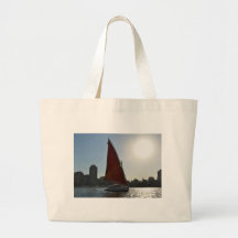 Nile Felucca In The Sun Tote Bags