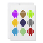 Nine Bug Droids (Multi-Colored Android) Custom Invitation