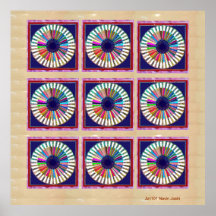 Nine Chakra - Dedication to 9 Roopa of Goddess Poster