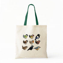 Nine cute Birdorable birds from Europe Canvas Bags