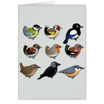 Nine cute Birdorable birds from Europe Card