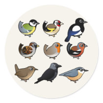 Nine cute Birdorable birds from Europe Stickers