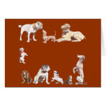 Nine Dogs Greeting Card