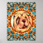Nine Dragons Chinese Shar-pei posters