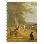 Nine Greyhounds in a Landscape (oil on canvas) Note Books