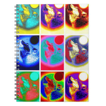 Nine Howling Wolf Portraits Notebook
