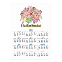 nine ladies dancing ninth 9th day of christmas business card template