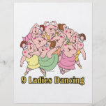 nine ladies dancing ninth 9th day of christmas custom flyer