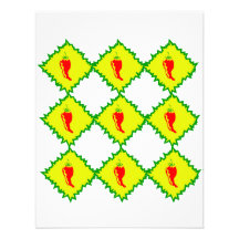 Nine peppers in diamonds personalized invitation