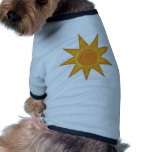 Nine Ray Yellow Spiral Sun Symbol pet clothing
