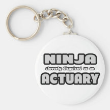 Ninja Cleverly Disguised As An Actuary Keychain